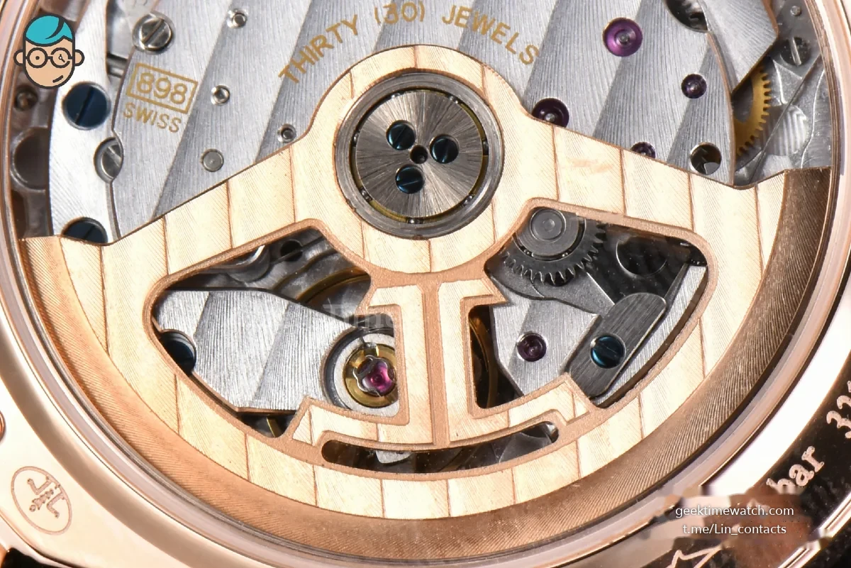 Rendez-Vous Night & Day 34mm APSF RG Diamond White Textured Dial Brown Leather Strap A898