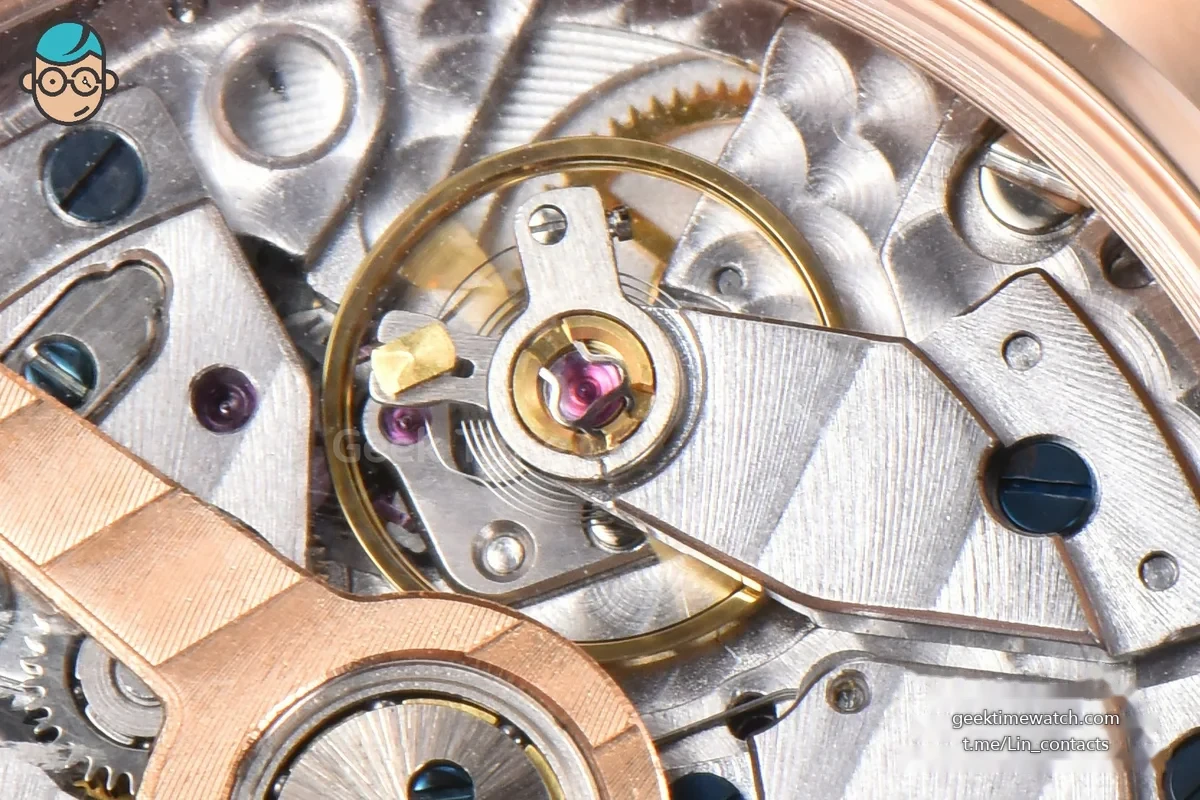Rendez-Vous Night & Day 34mm APSF RG Diamond White Textured Dial Brown Leather Strap A898