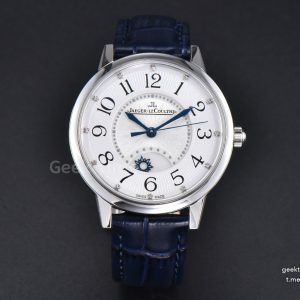 Rendez-Vous Night & Day 34mm APSF White Textured Dial Blue Leather Strap A898