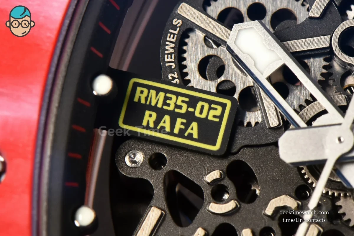 RM035-02 Real NTPT ZF Red Skeleton Dial Red Rubber Strap RMAL1 Clone