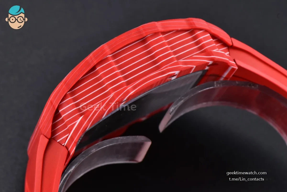 RM035-02 Real NTPT ZF Red Skeleton Dial Red Rubber Strap RMAL1 Clone
