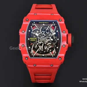 RM035-02 Red NTPT APSF Red Rubber Strap RMAL1 Super Clone V2 (Free Sprung)