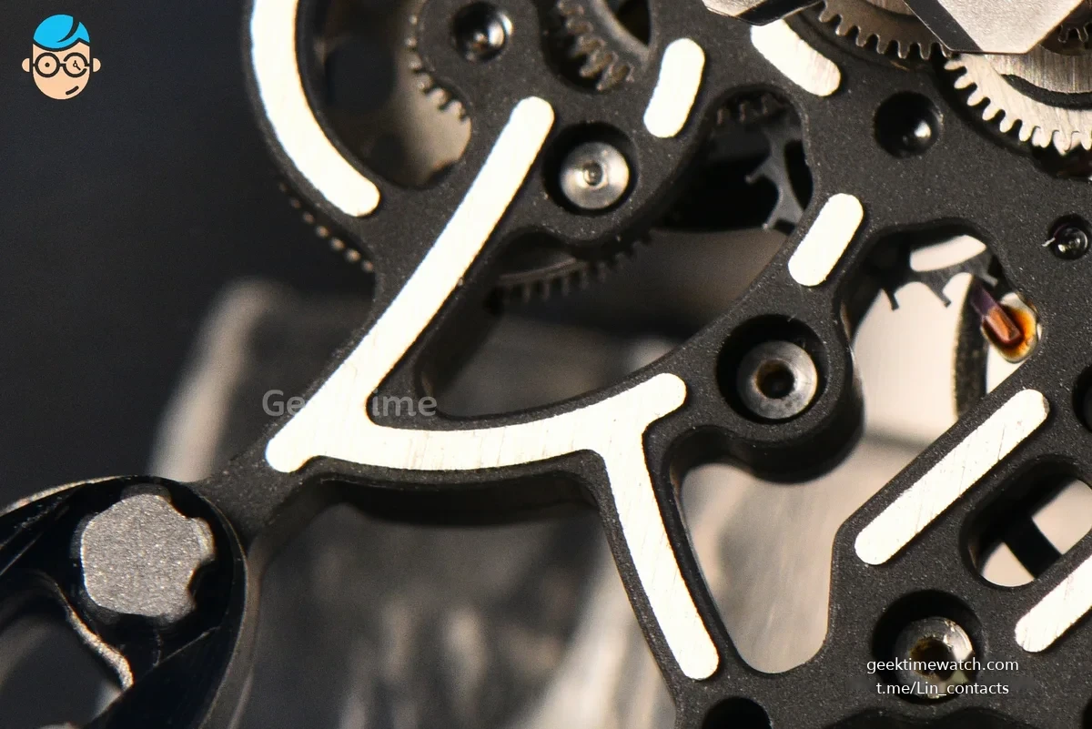 RM055 Ceramic ZF 42.7mm Black Bezel Black Skeleton Dial Black Crown on Black Rubber Strap RMUL2