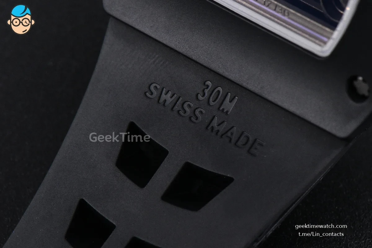 RM055 Ceramic ZF 42.7mm Black Bezel Black Skeleton Dial Black Crown on Black Rubber Strap RMUL2
