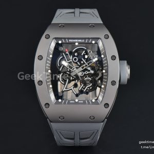 RM055 Ceramic ZF Gray Ceramic  Grey Rubber Strap RMUL2 Super Clone