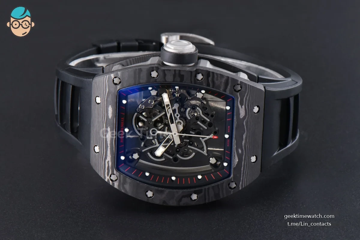 RM055 NTPT ZF Black Bezel Black Crown on Black Rubber Strap RMUL2 Super Clone V6