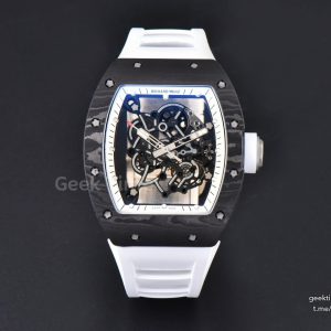 RM055 NTPT ZF White Bezel White Crown on White Rubber Strap RMUL2 Super Clone V6