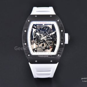 RM055 NTPT ZF White/Pink Bezel White Crown on White Rubber Strap RMUL2 Super Clone V6
