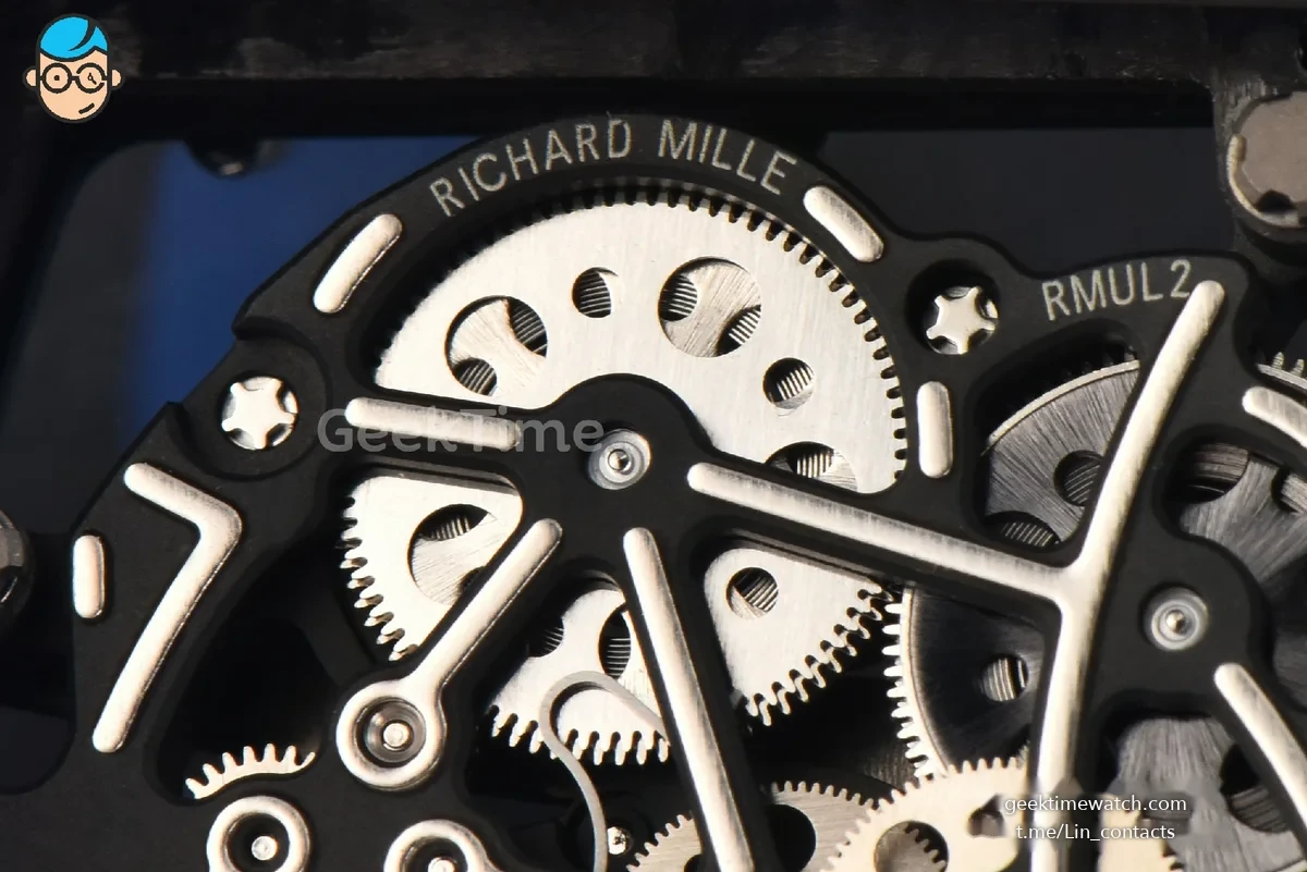 RM061 Yohan Blake Asia APSF 43mm White Bezel Black Skeleton Dial White Crown on White Rubber Strap RMUL2