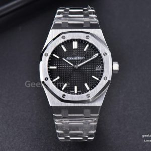 Royal Oak 15500 OMF 41MM Black Textured Dial SS Bracelet MIYOTA 9015 V2