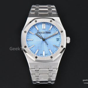 Royal Oak 15510 41mm ’50th Anniversary’ ZF Ice Blue Dial Diamond Marker SS Bracelet SA4302