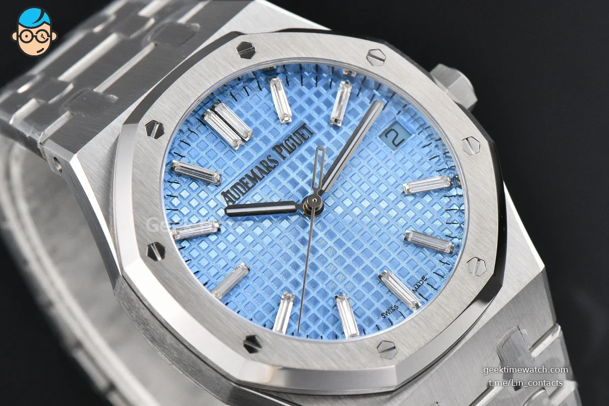 Royal Oak 15510 41mm ’50th Anniversary’ ZF Ice Blue Dial Diamond Marker SS Bracelet SA4302