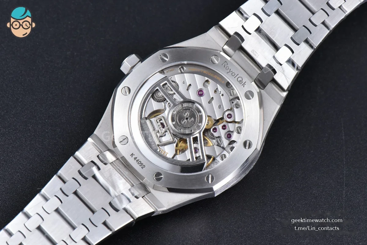 Royal Oak 15510 “50th Anniversary” APSF 41MM SS White Dial SS Bracelet SA4302 Super Clone V2 Free Sprung