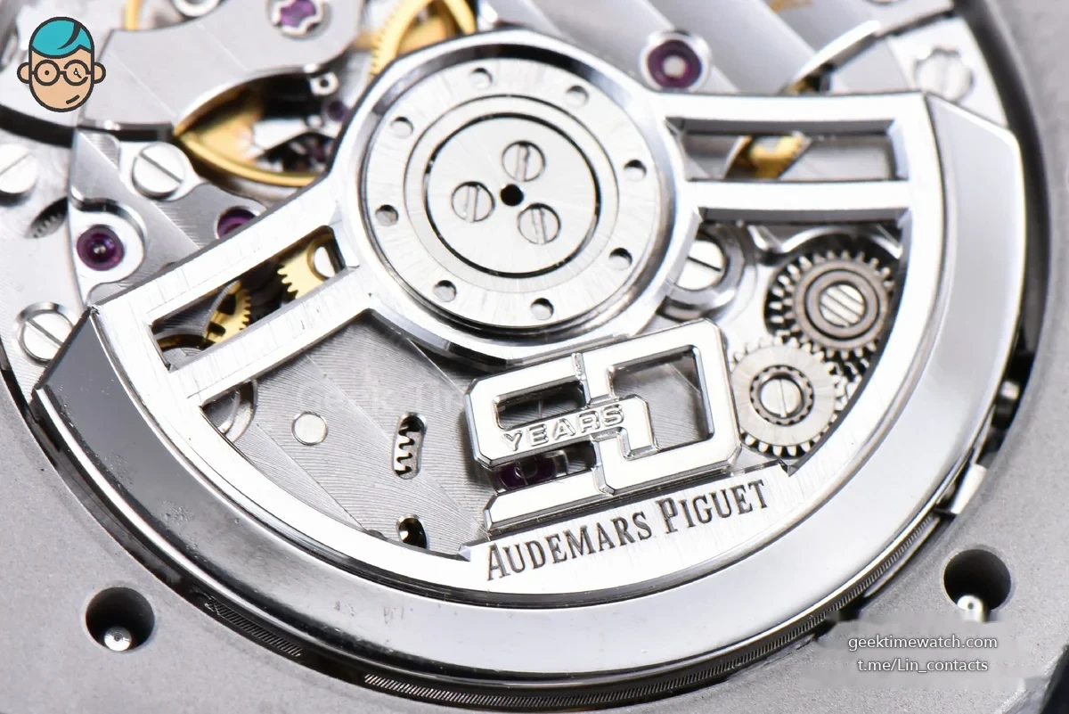Royal Oak 15510 “50th Anniversary” APSF 41MM SS White Dial SS Bracelet SA4302 Super Clone V2 Free Sprung