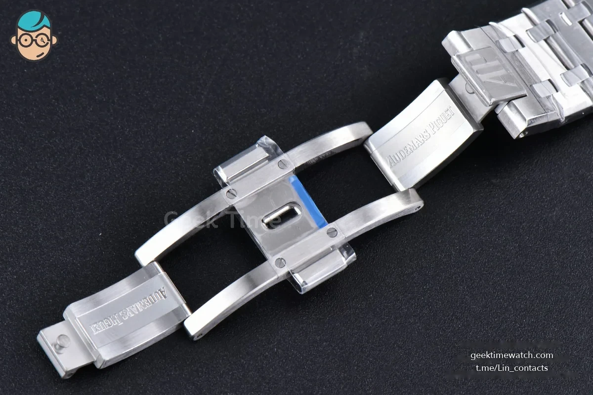 Royal Oak 15510 “50th Anniversary” APSF 41MM SS White Dial SS Bracelet SA4302 Super Clone V2 Free Sprung