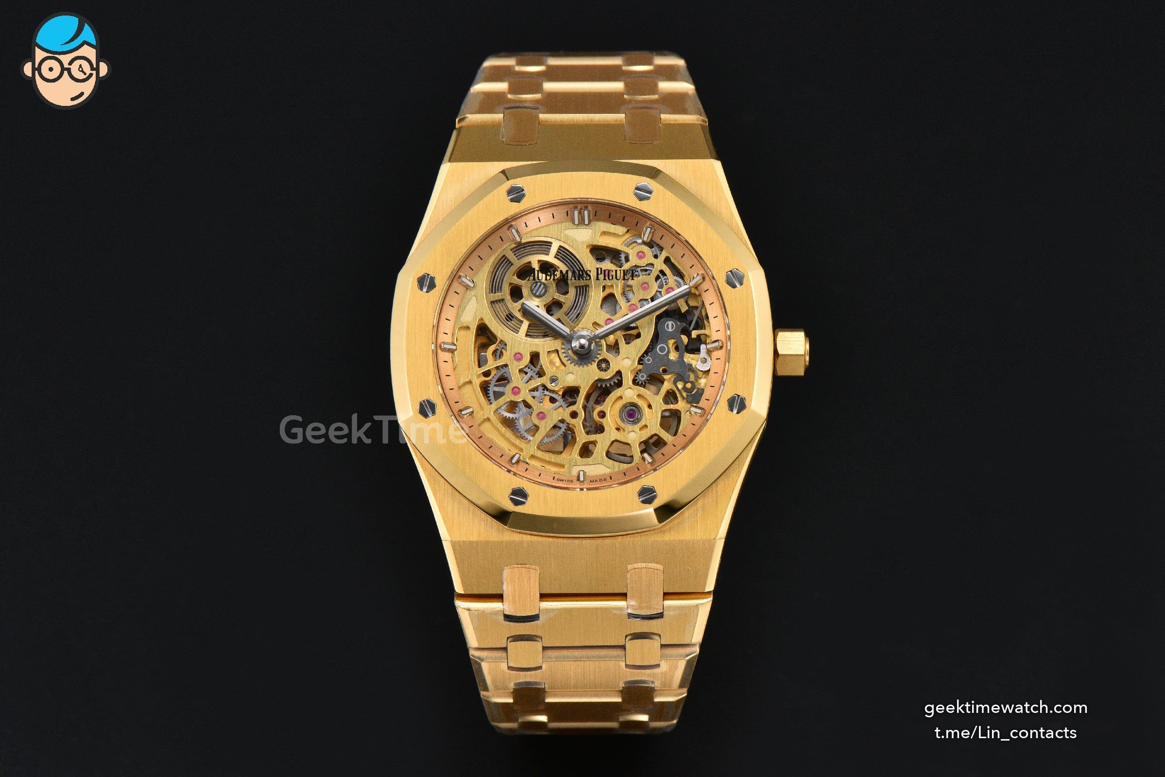Royal Oak 16204 YG 39mm ZF Skeleton Dial YG Bracelet A7124