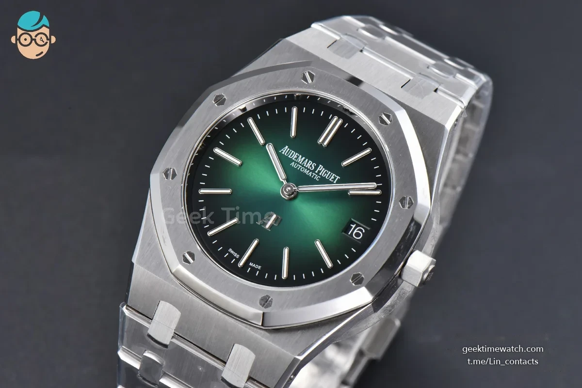 Royal Oak 39MM 16202 “50th Anniversary” ZF Green Gradient Dial SS Bracelet A7121