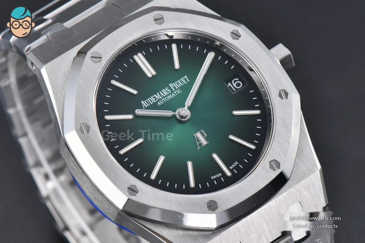 Royal Oak 39MM 16202 “50th Anniversary” ZF Green Gradient Dial SS Bracelet A7121
