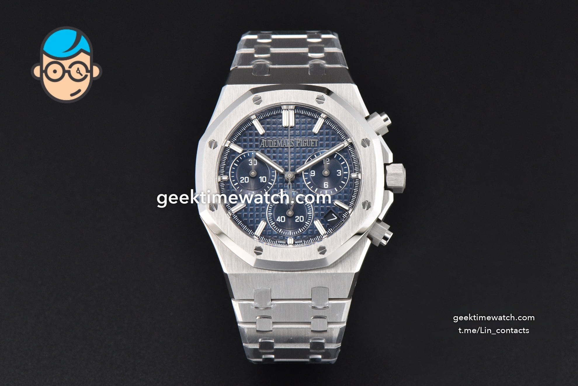 Royal Oak Chrono 26240 SS ZF 1:1 Best Edition Blue Dial on SS Bracelet SA4401 Super Clone (V2 with free sprung 998$)