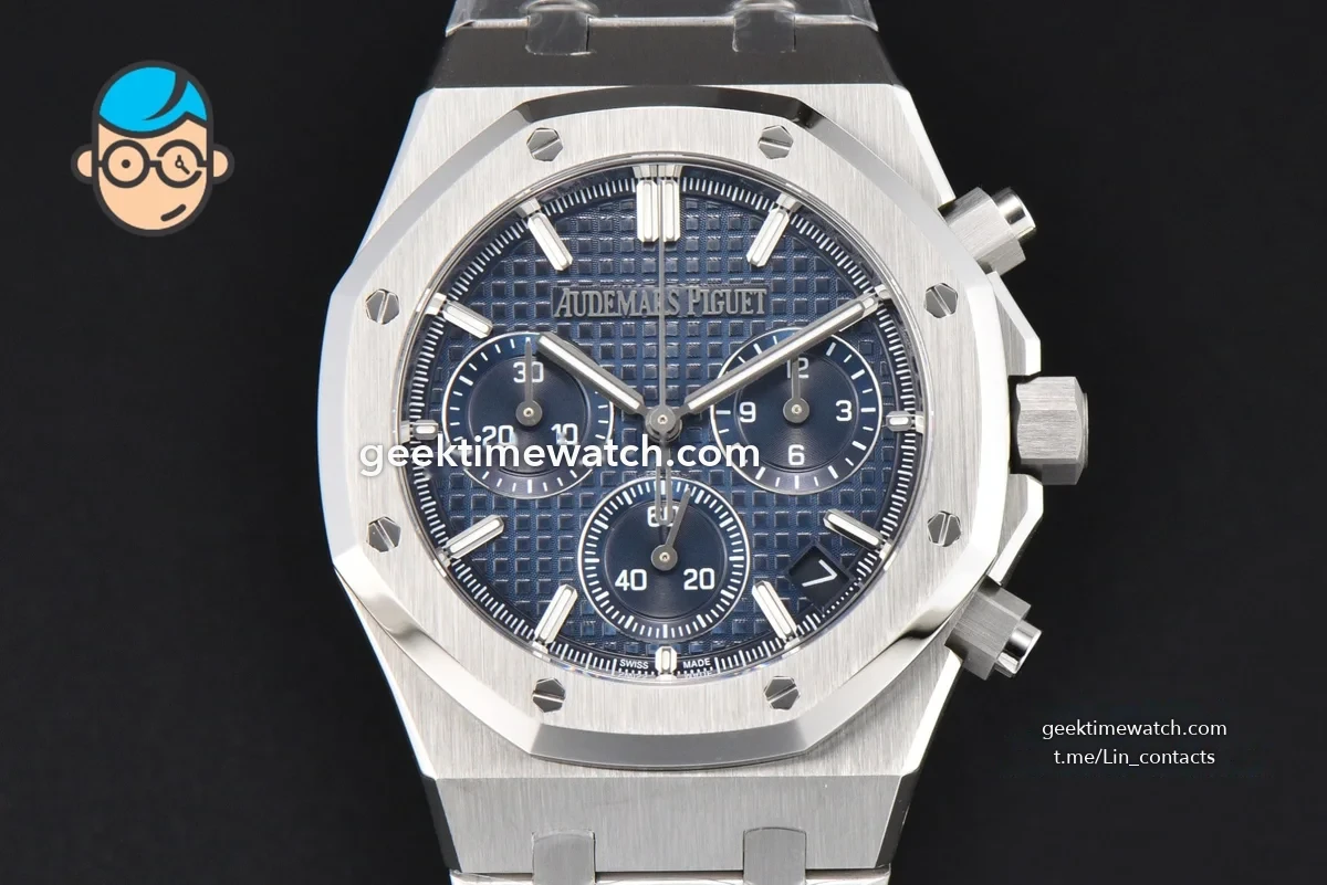 Royal Oak Chrono 26240 SS ZF 1:1 Best Edition Blue Dial on SS Bracelet SA4401 Super Clone (V2 with free sprung 998$)