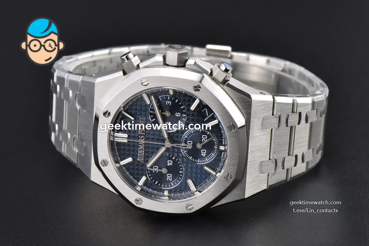Royal Oak Chrono 26240 SS ZF 1:1 Best Edition Blue Dial on SS Bracelet SA4401 Super Clone (V2 with free sprung 998$)