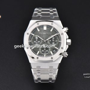 Royal Oak Chrono 26240 SS ZF 1:1 Best Edition Green Dial on SS Bracelet SA4401 Super Clone (V2 with free sprung 998$)