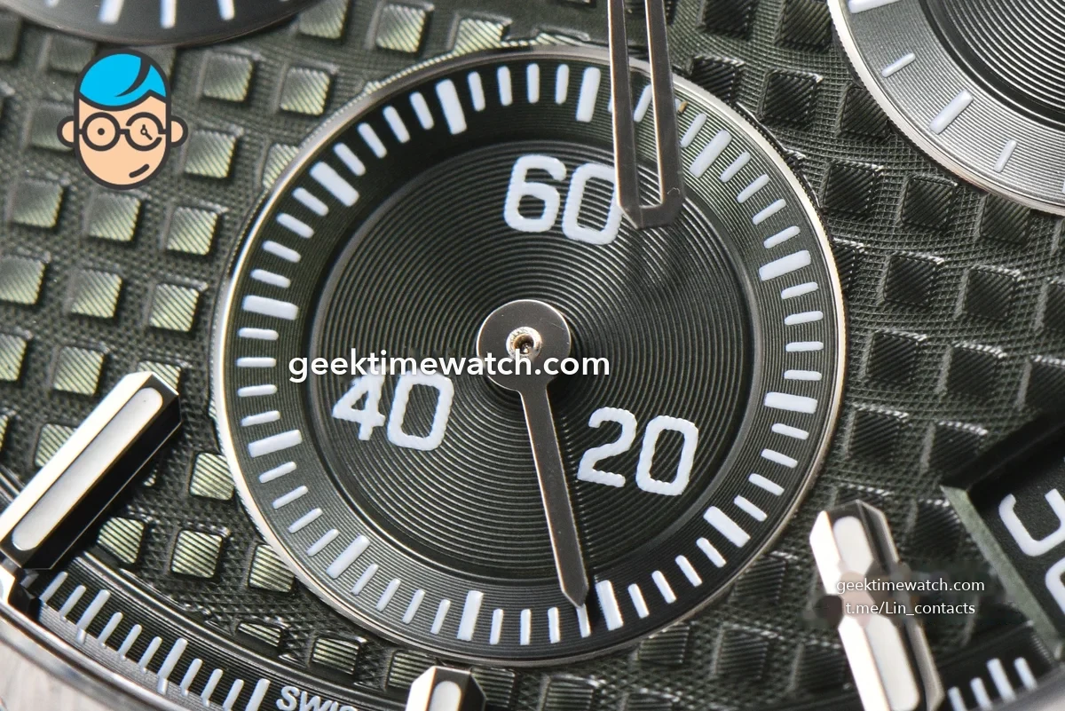 Royal Oak Chrono 26240 SS ZF 1:1 Best Edition Green Dial on SS Bracelet SA4401 Super Clone (V2 with free sprung 998$)