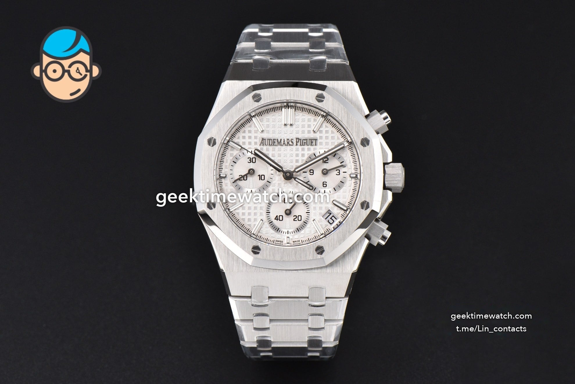 Royal Oak Chrono 26240 SS ZF 1:1 Best Edition White Dial on SS Bracelet SA4401 Super Clone (V2 with free sprung 998$)