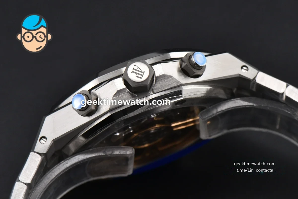 Royal Oak Chrono 26240 SS ZF 1:1 Best Edition White Dial on SS Bracelet SA4401 Super Clone (V2 with free sprung 998$)