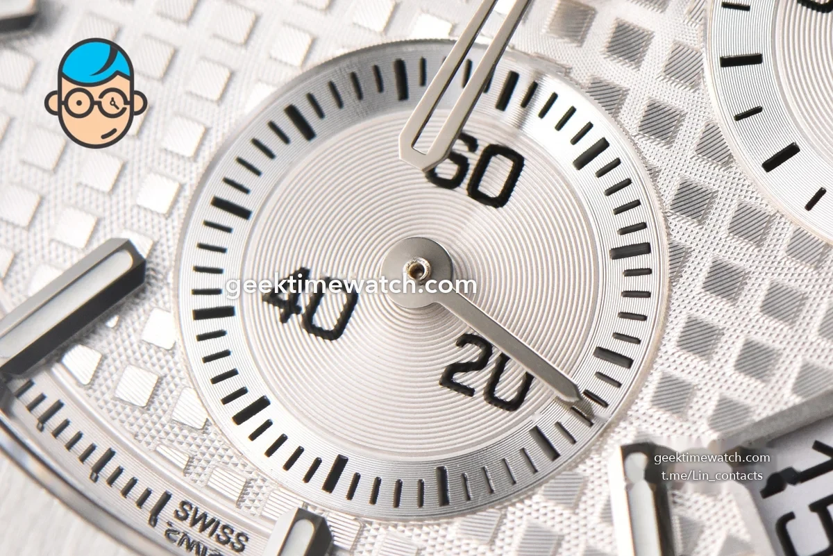 Royal Oak Chrono 26240 SS ZF 1:1 Best Edition White Dial on SS Bracelet SA4401 Super Clone (V2 with free sprung 998$)