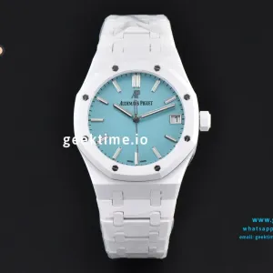 Royal Oak Chrono 26240 White Ceramic APSF 1:1 Best Edition Tiffany Dial on Bracelet SA4401 Super Clone