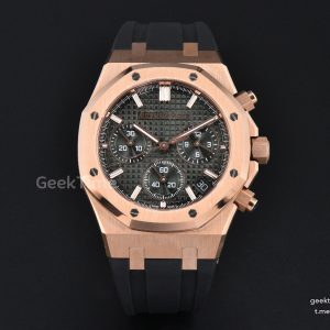 Royal Oak Chronograph 26240 41mm RG APSF Green Checkered Dial Green Subdial Black Rubber Strap SH4401 V2