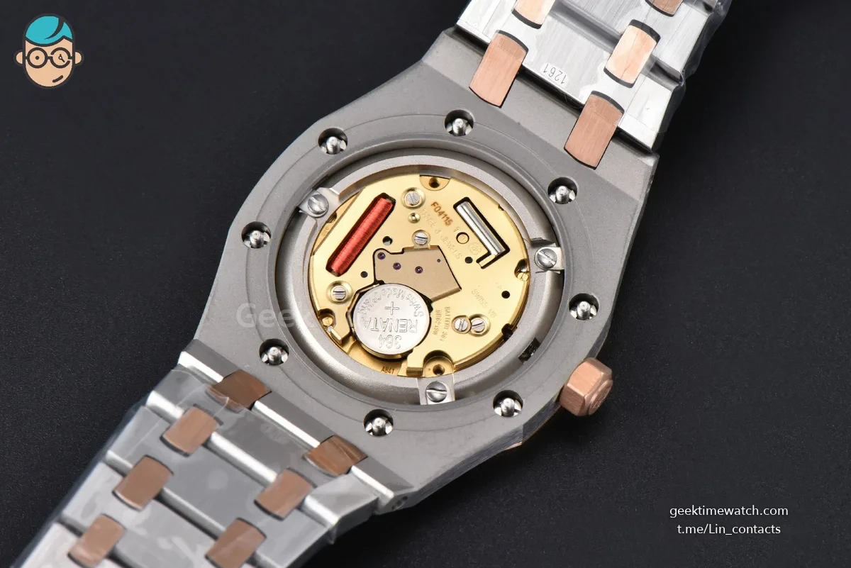 Royal Oak Ladies 67651SR 33mm ZF RG/SS Diamond White Dial RG/SS Bracelet Quartz