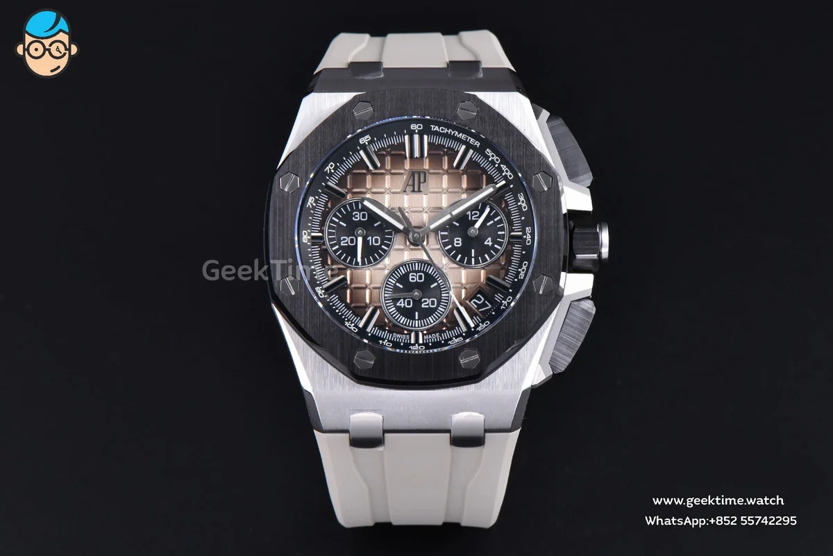Royal Oak Offshore 26420 43mm APSF Brown Black Subdial Black Gray Rubber Strap SH4401