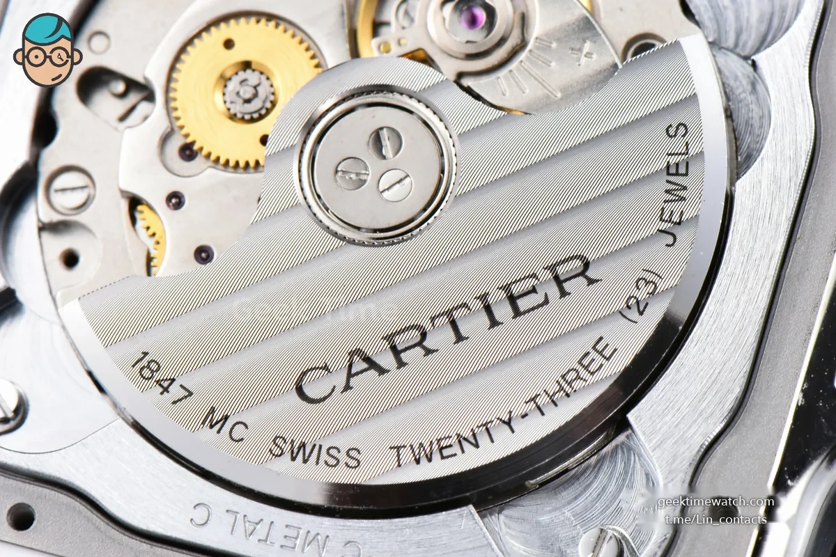 Santos de Cartier Large 40mm AF SS Blue Dial Blue Leather Strap MIYOTA 9015