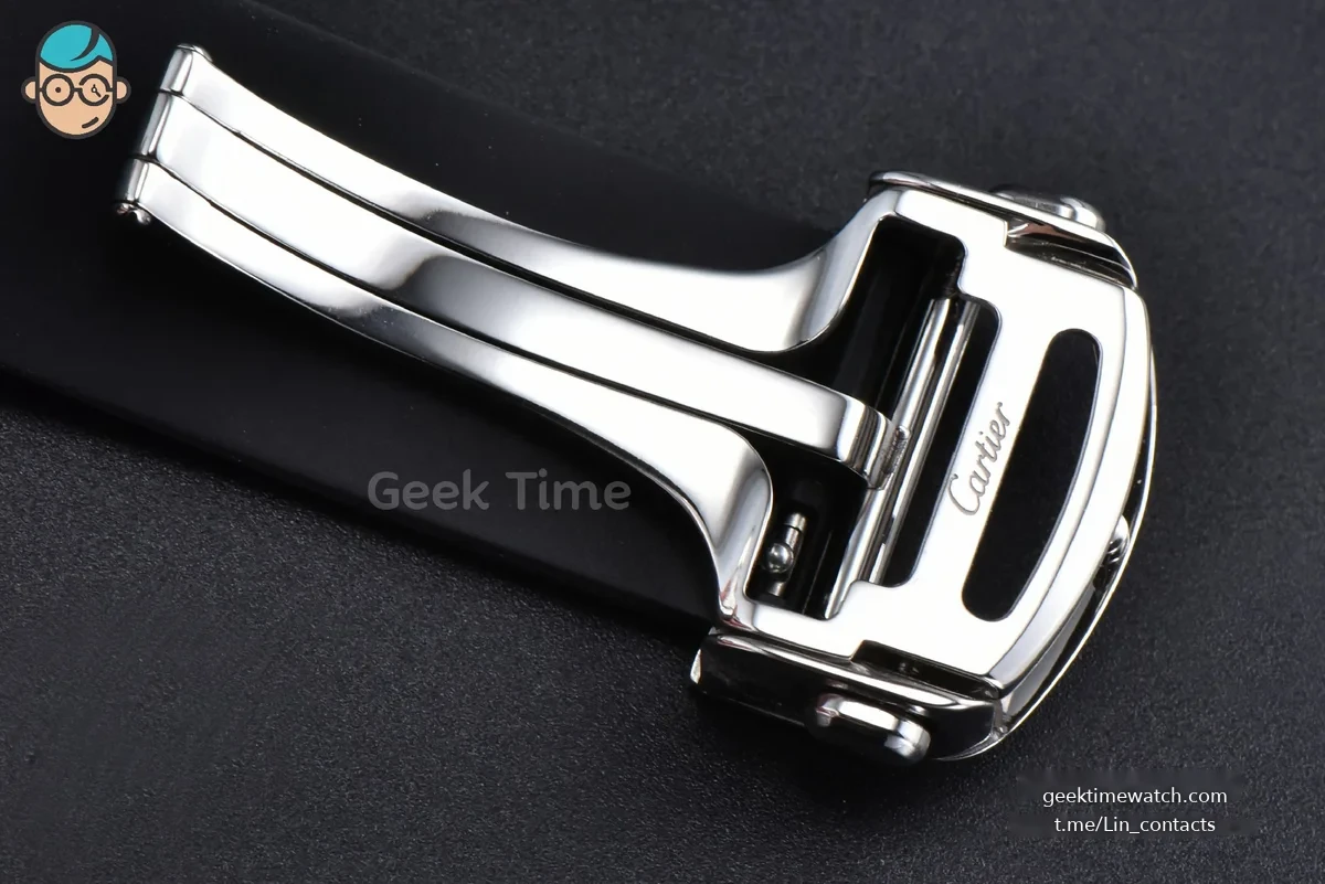 Santos de Cartier Large 40mm AF SS White Dial Black Rubber Strap MIYOTA 9015