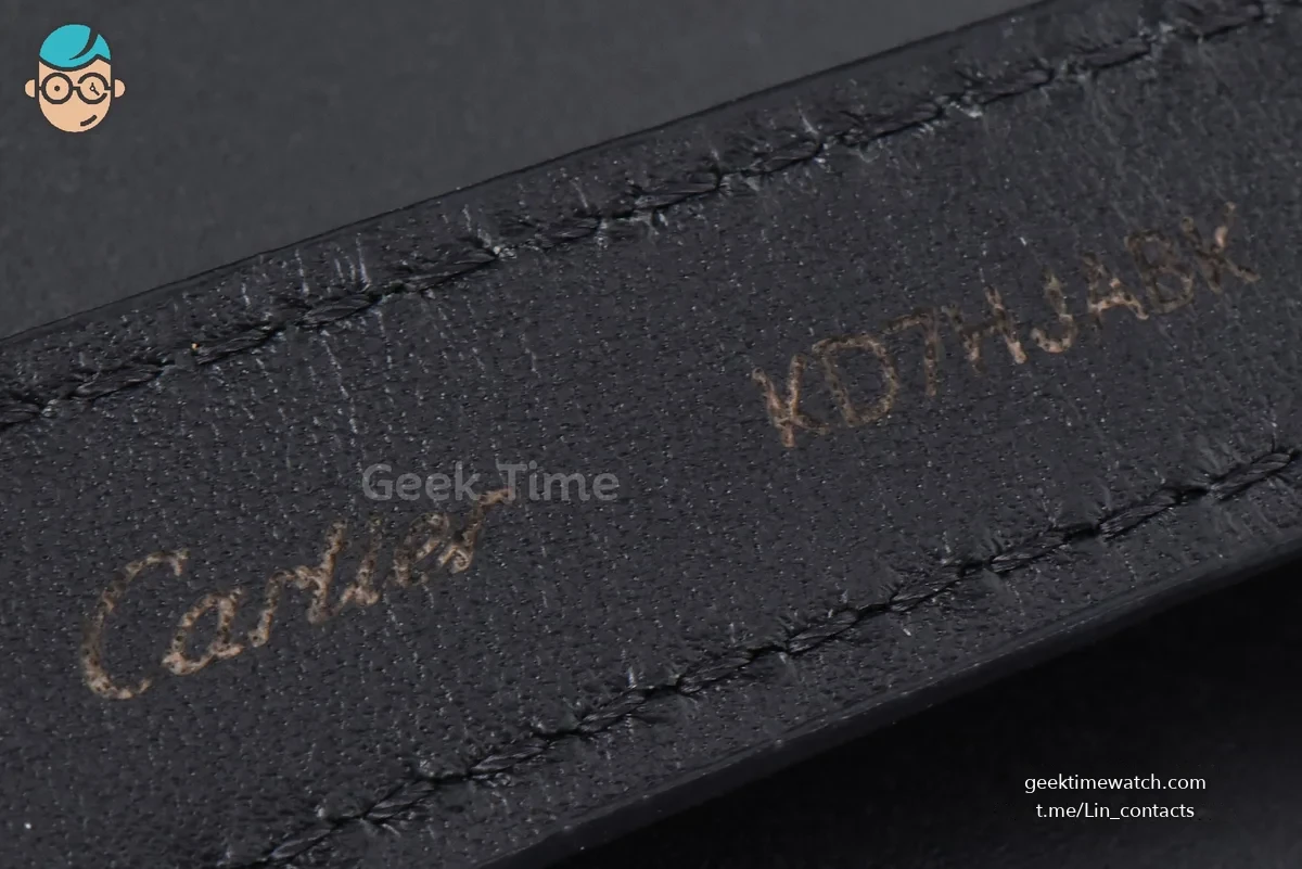 Santos de Cartier Medium 35mm RG AF White Dial Diamond Bezel Black Leather Strap MIYOTA 9015