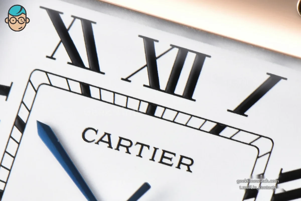 Santos de Cartier Medium 35mm SS AF White Dial RG Bezel Orange Leather Strap MIYOTA 9015
