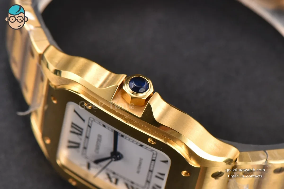 Santos de Cartier Medium BVF 35MM YG White Dial YG Bracelet MIYOTA 9039
