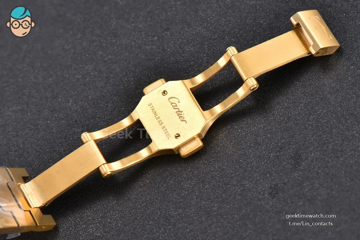 Santos de Cartier Medium BVF 35MM YG White Dial YG Bracelet MIYOTA 9039