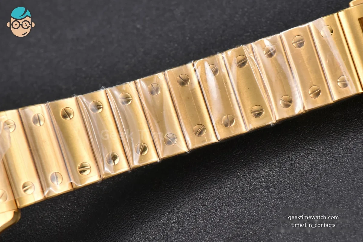 Santos de Cartier Medium BVF 35MM YG White Dial YG Bracelet MIYOTA 9039
