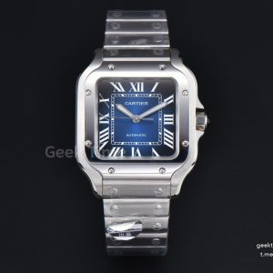 Santos de Cartier Medium SS BVF 35MM Blue Dial SS Bracelet MIYOTA 9039