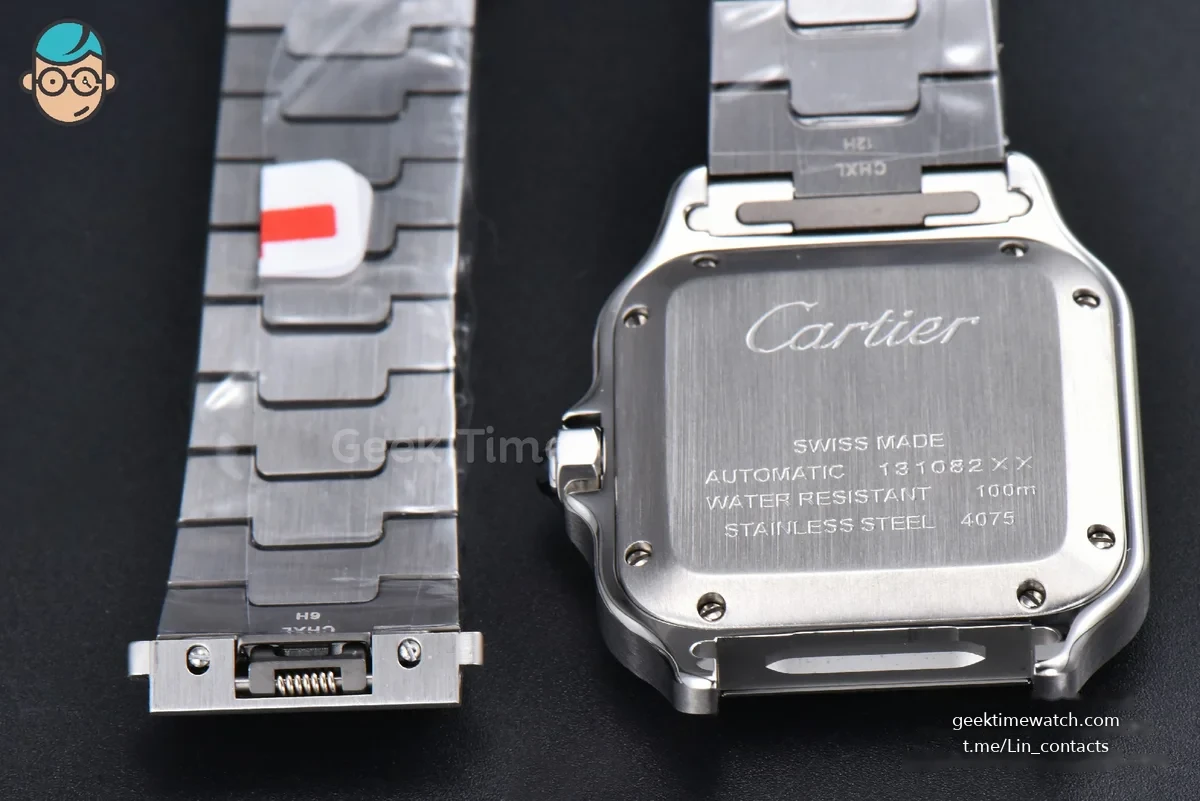 Santos de Cartier Medium SS BVF 35MM Blue Dial SS Bracelet MIYOTA 9039