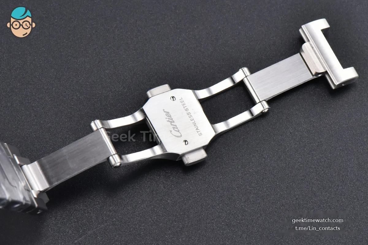 Santos de Cartier Medium SS BVF 35MM Blue Dial SS Bracelet MIYOTA 9039