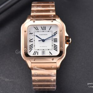 Santos de Cartier XL BVF 40MM RG White Dial RG Bracelet MIYOTA 9019