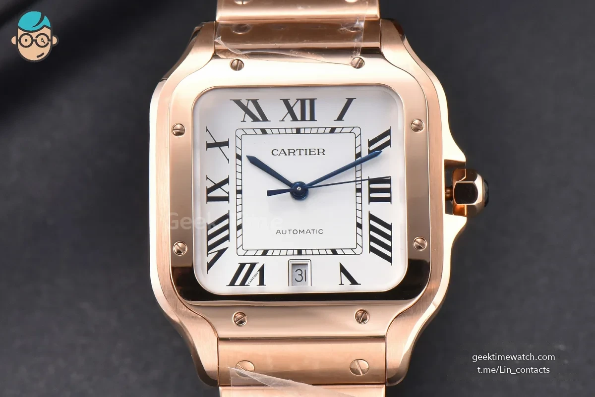 Santos de Cartier XL BVF 40MM RG White Dial RG Bracelet MIYOTA 9019