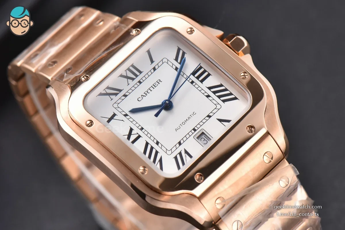 Santos de Cartier XL BVF 40MM RG White Dial RG Bracelet MIYOTA 9019