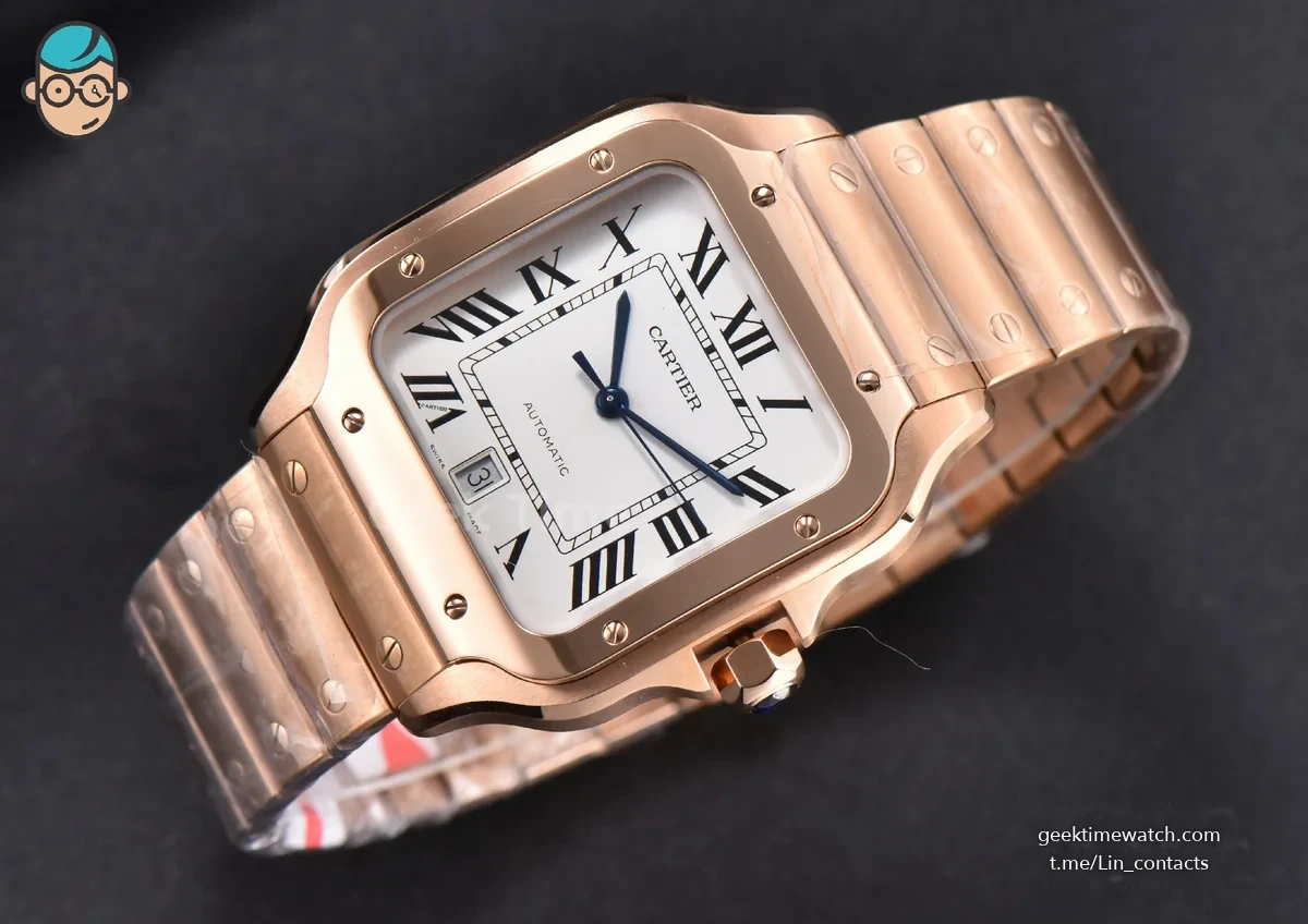 Santos de Cartier XL BVF 40MM RG White Dial RG Bracelet MIYOTA 9019