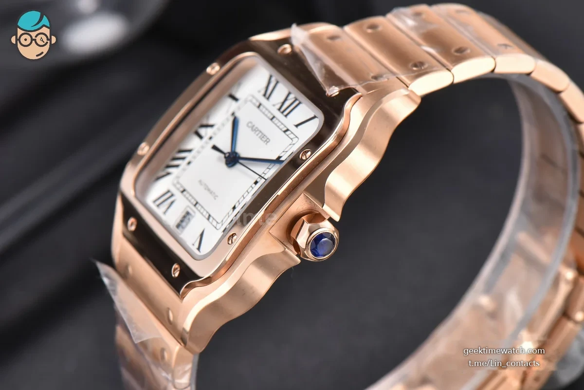 Santos de Cartier XL BVF 40MM RG White Dial RG Bracelet MIYOTA 9019