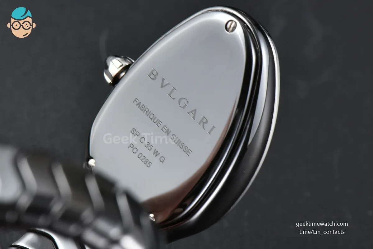 Serpenti Spiga RG 35MM BVF Polycyclic Black Ceramic Black Dial Diamond Bezel Quartz